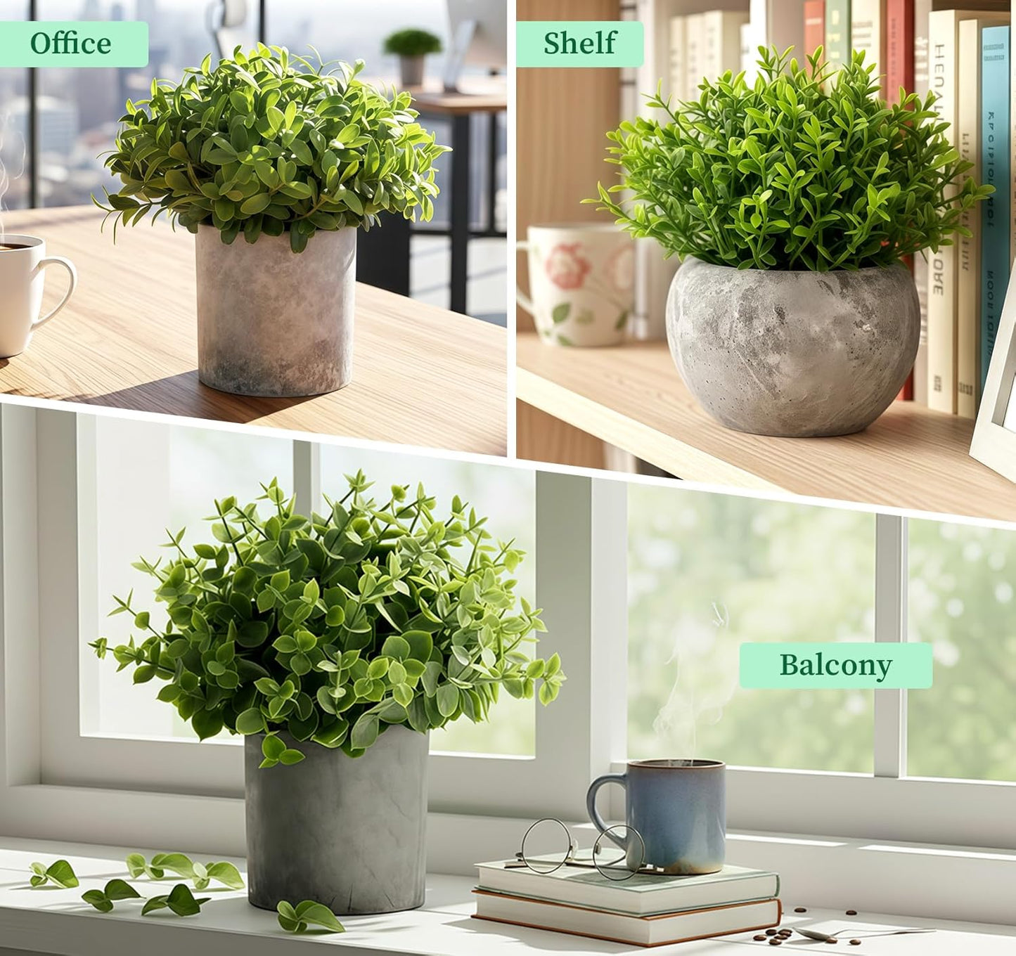 3 Pack Mini Plants Artificial Plants