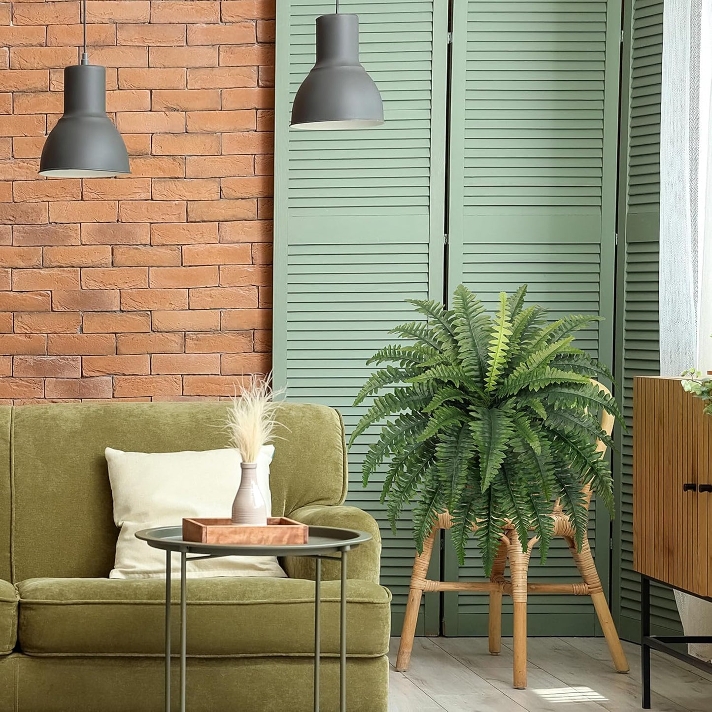 35"Ferns Artificial Bush Plants Large