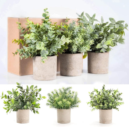 3 Pack Mini Plants Artificial Plants