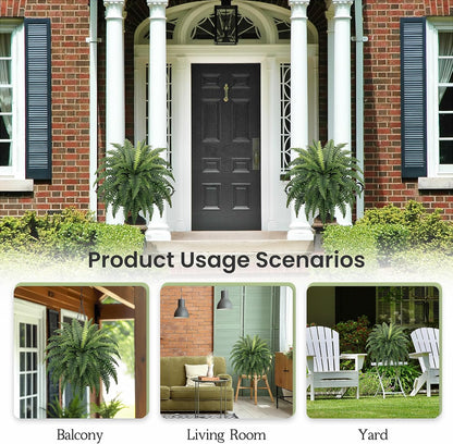 35"Ferns Artificial Bush Plants Large